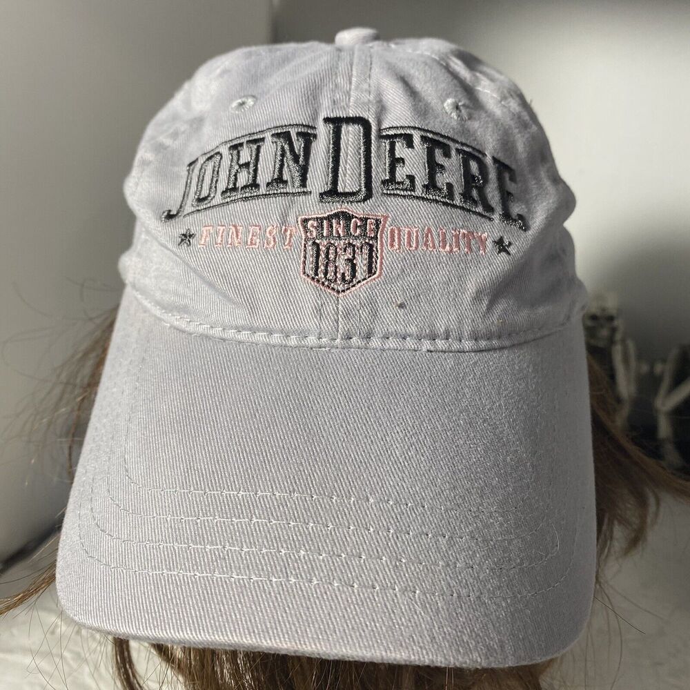 JOHN DEERE MENS Gray Hat Quality Since 1831 Golf Strapback
